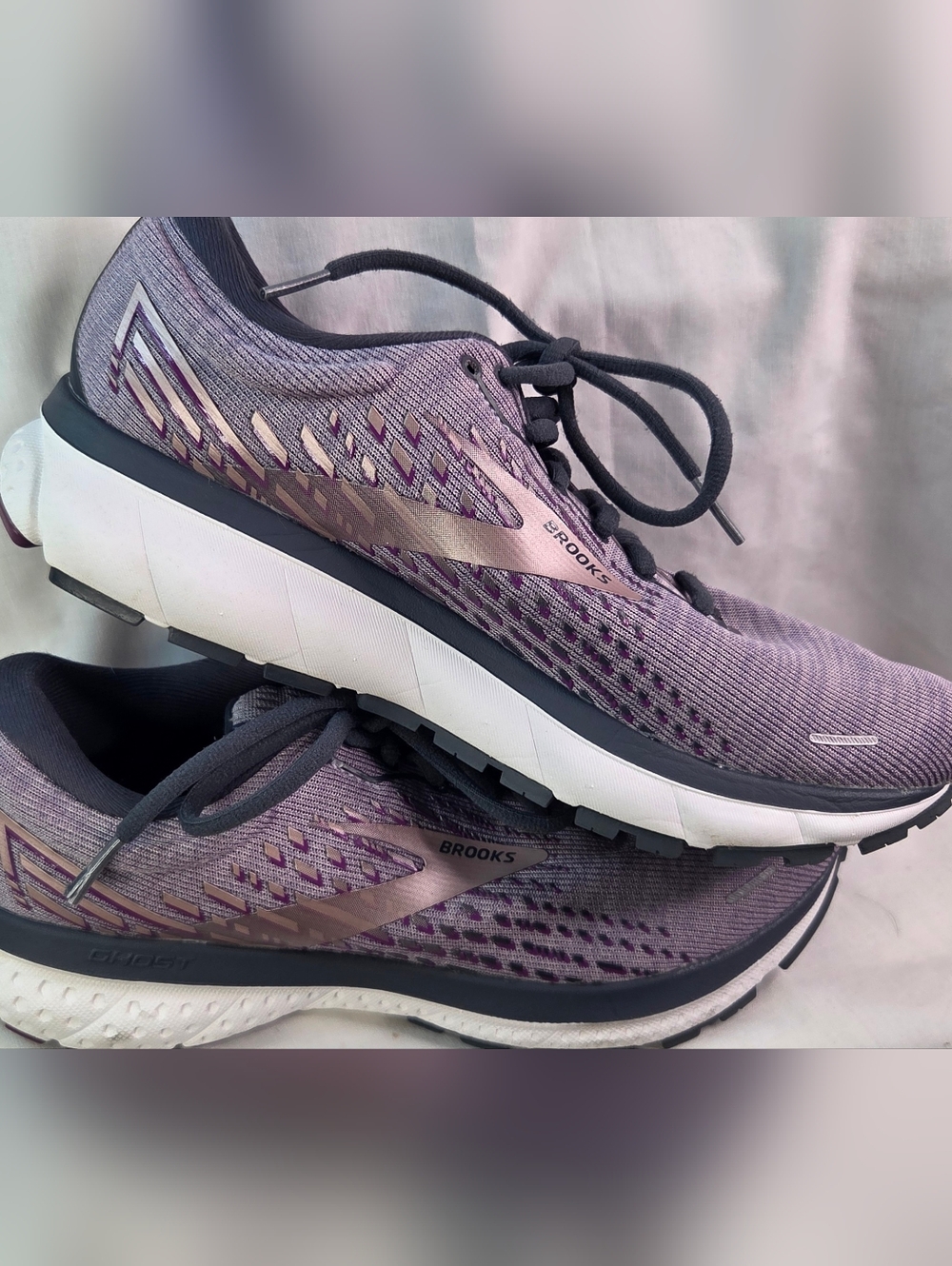 Brooks Women's Ghost 13 Sz 7.5 Running Shoes Purple Gray Gently Used Training